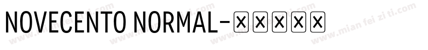 Novecento Normal字体转换